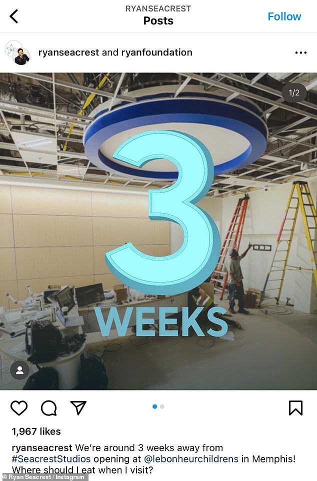 Faltan 3 semanas: los trabajadores todavía tenían mucho que hacer para tener listo el estudio en Memphis cuando Seacrest compartió una actualización hace dos semanas