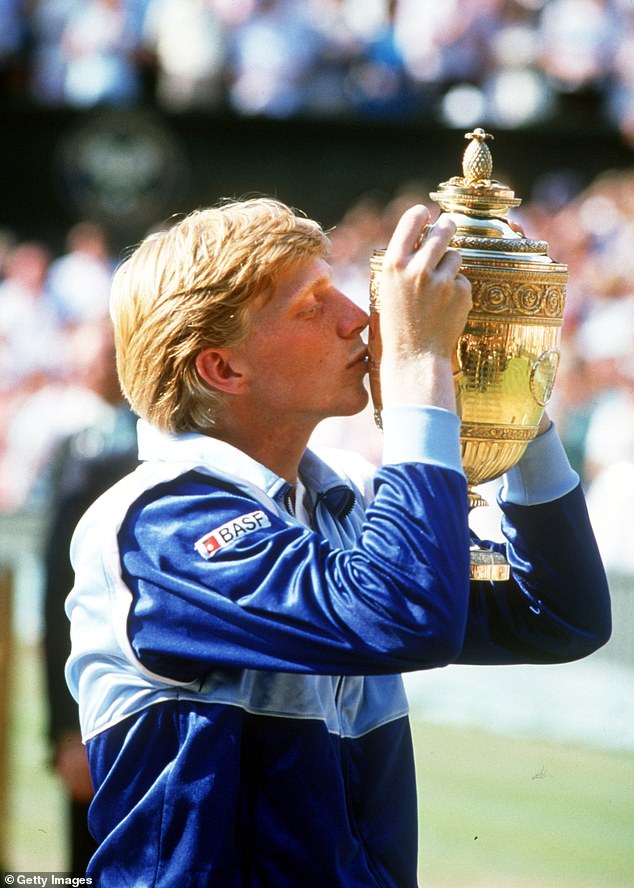 Wow: Boris celebra ganar el Campeonato de Wimbledon de 1985.  Sorprendió al mundo cuando irrumpió en la escena del tenis con solo 17 años.