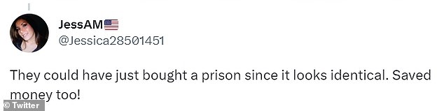 Carceral chic: varias personas publicaron que se parecía a una 'prisión', posiblemente debido a su diseño angular y falta de color.