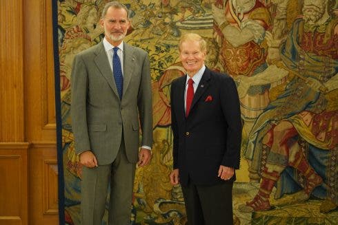 El rey Felipe VI recibe en audiencia a Bill Nelson, administrador de la Nasa de los Estados Unidos de América