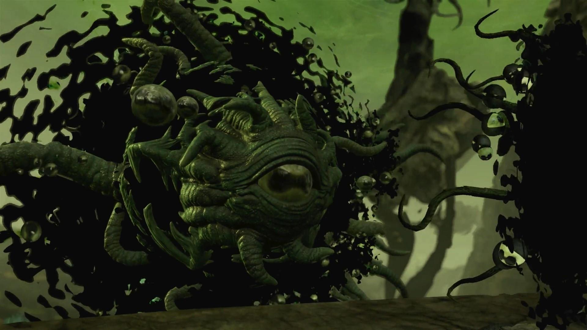'The Elder Scrolls Online: Necrom' Criatura de globo ocular sobrenatural que sale de un portal.