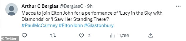 Popular: los fanáticos se apresuraron a comentar sobre la última aparición de McCartney en Glastonbury