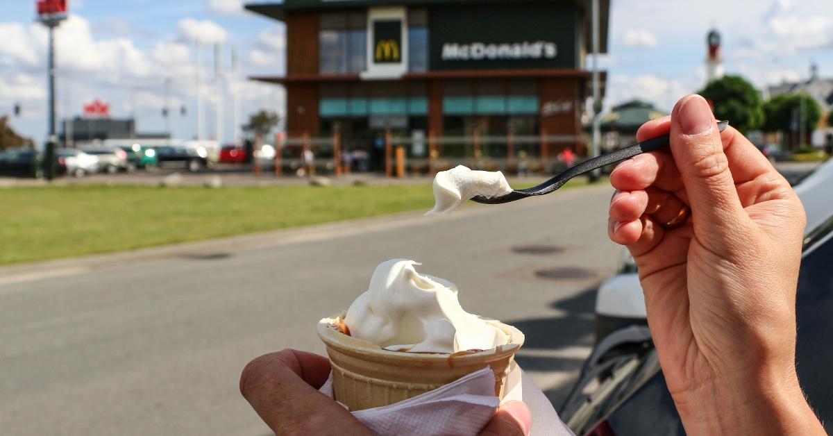 McDonald's ice cream outside of a restaurant