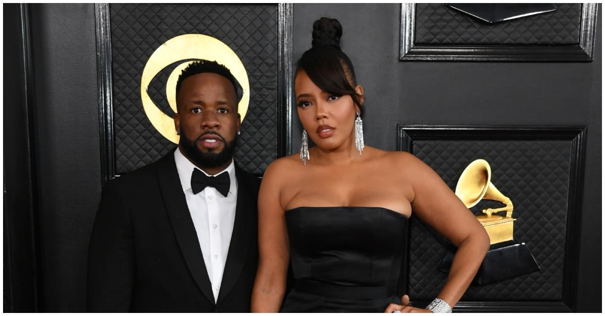 (l-r): Yo Gotti and Angela Simmons at the Grammys