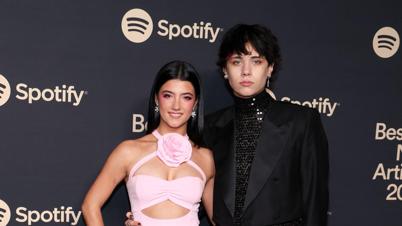 Charli D'Amelio and Landon Barker at the Spotify Best New Artist Event on Feb. 2, 2023