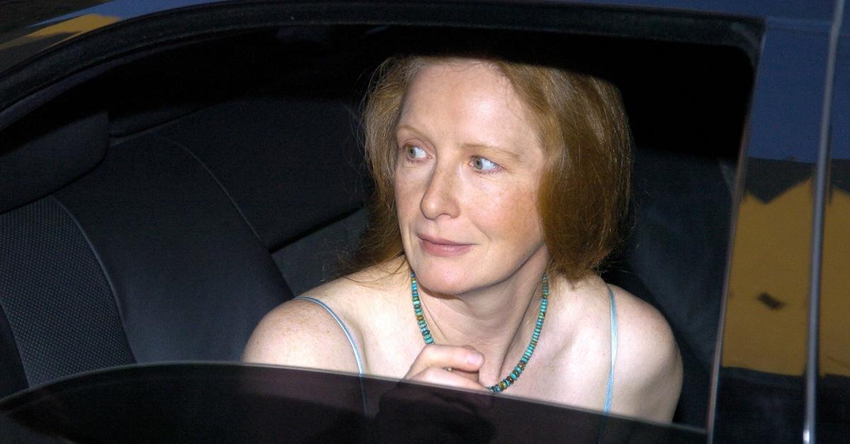 Frances Conroy in a car at the 'Six Feet Under' Season 4 premiere