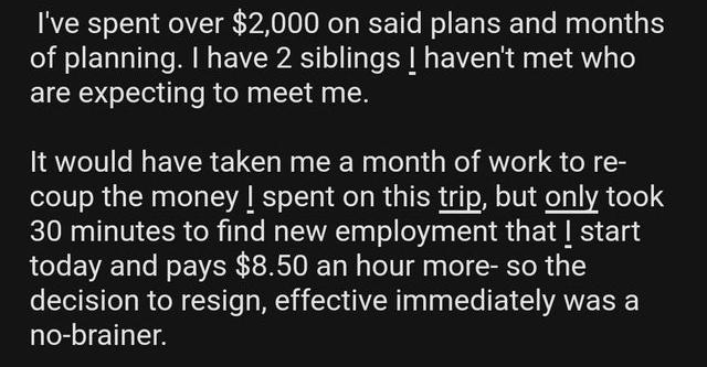 employee resigns pto