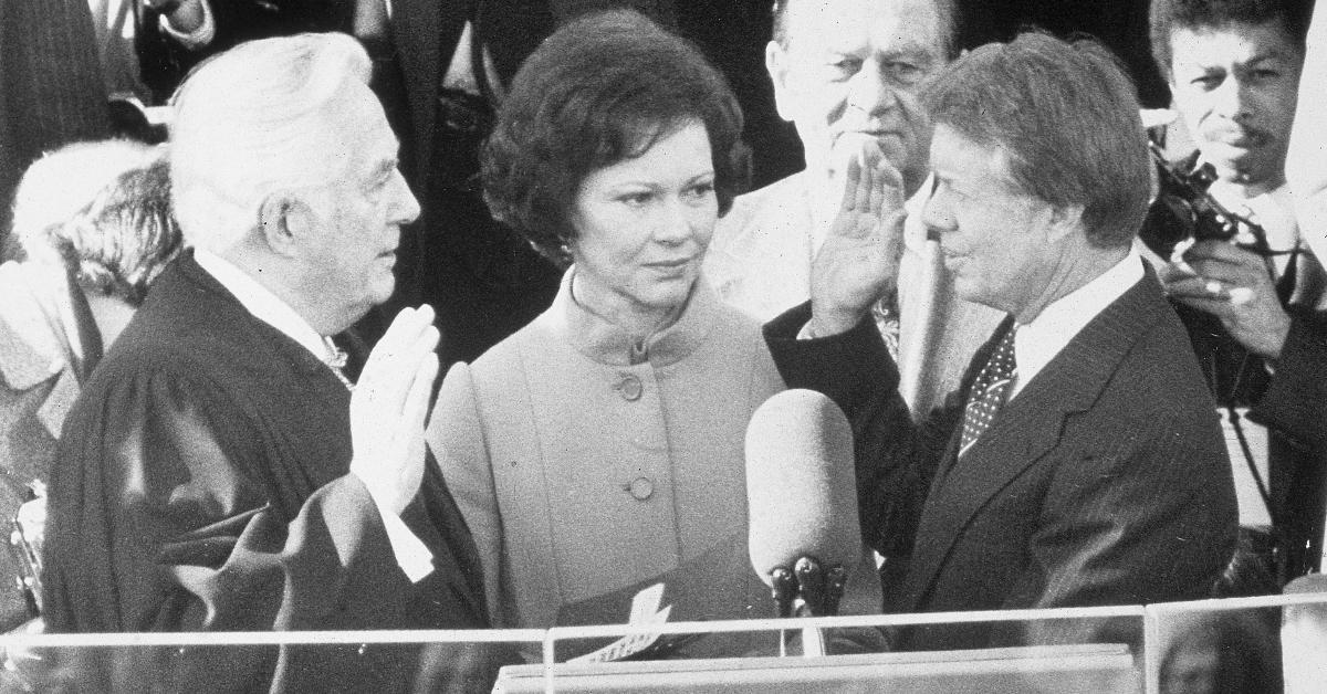 Rosalynn Carter and Jimmy Carter during President Jimmy Carter's inauguration